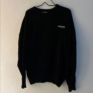 Classic Black Crewneck Sweater with Long Sleeves